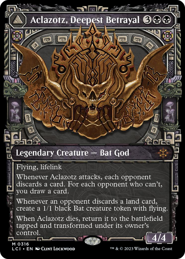 each opponent discards a card mtg Aclazotz, Deepest Betrayal // Temple of the Dead (Showcase) [The Lost