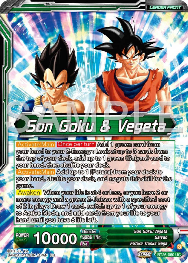 Son Goku & Vegeta // Vegito, Prodigious Fusion (BT26-060) [Ultimate Ad