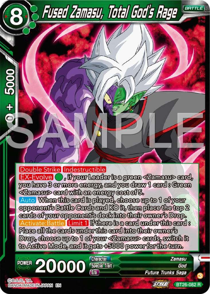 dragon ball super card game zamasu UM11-057 Zamasu: Combined UR (2019) Future Trunks Saga Fused Zamasu, Total God's Rage