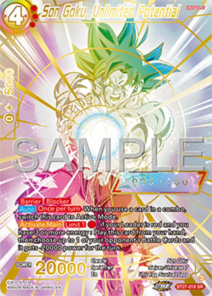 Son Goku, Unlimited Potential (Serial Numbered) (BT27019) [History of