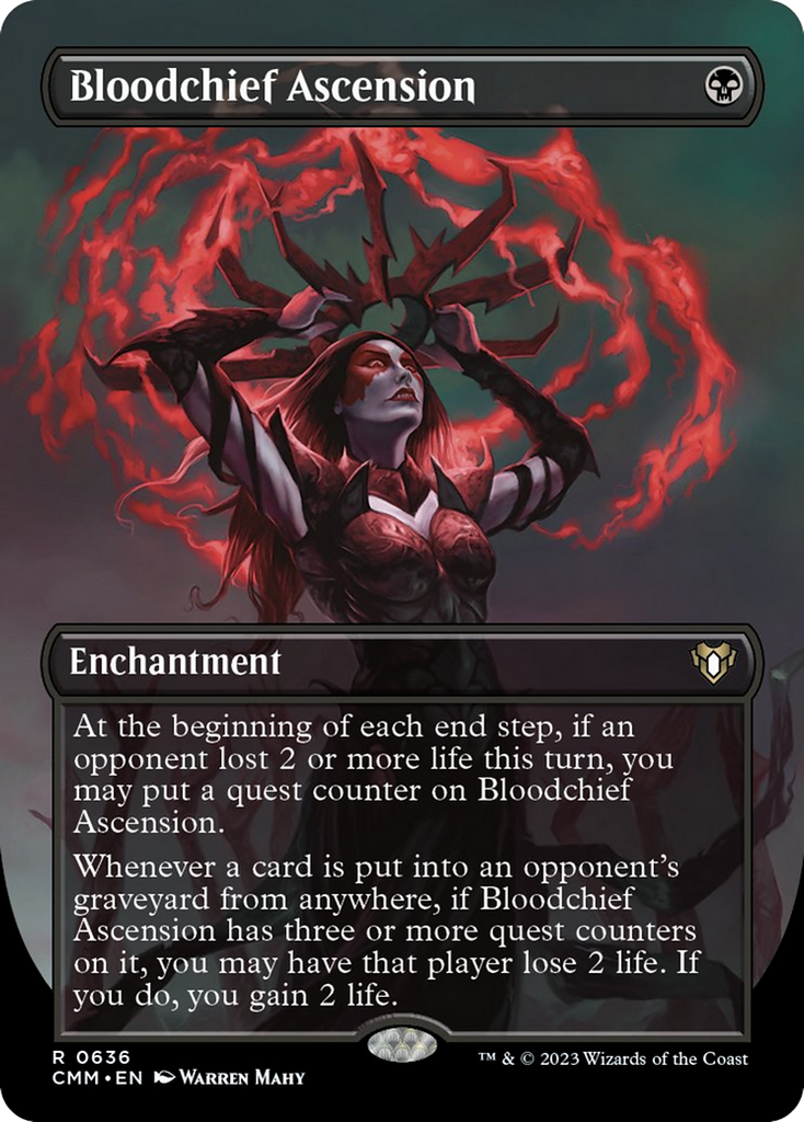 mtg ascension cards Bloodchief Ascension (Borderless Alternate Art) [Commander Masters]