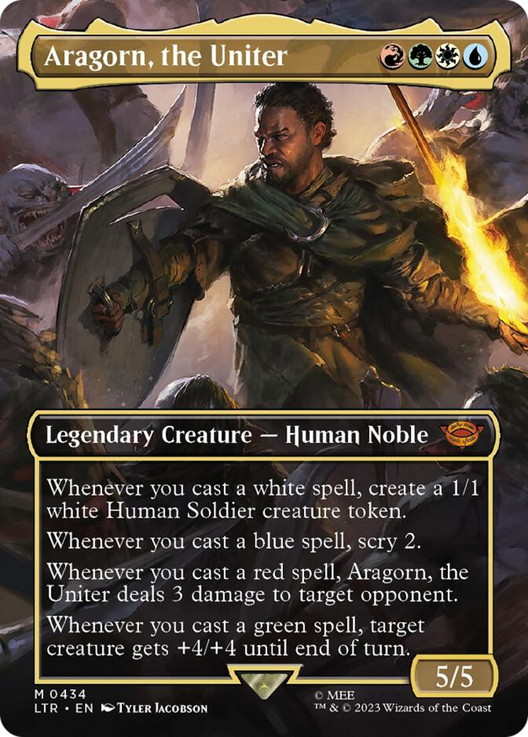 Aragorn, the Uniter (Borderless Alternate Art) [The Lord of the Rings: