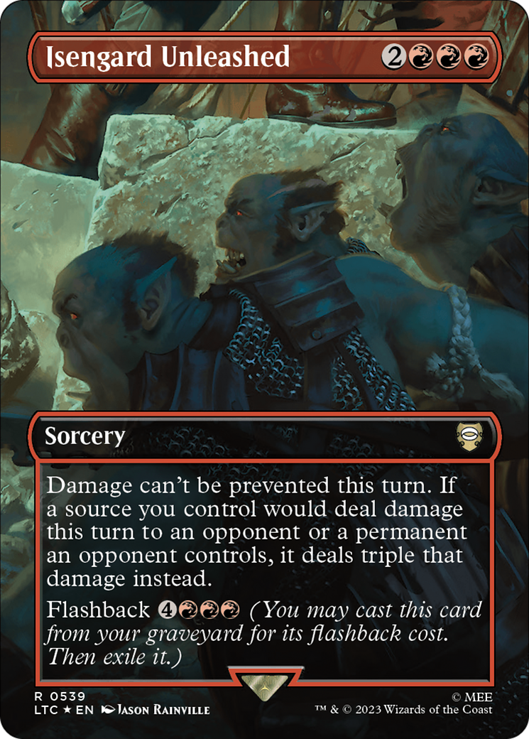 Isengard Unleashed (Borderless) (Surge Foil) [The Lord of the Rings: T