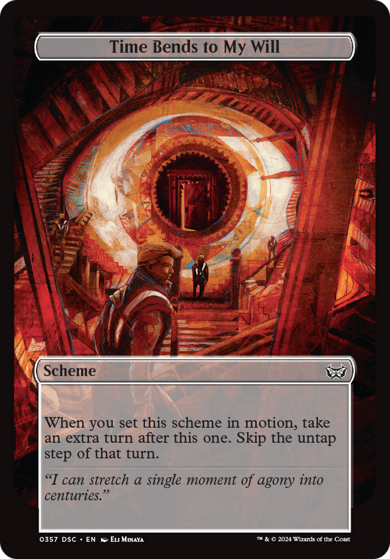 archenemy cards mtg duskmourn Time Bends to My Will (Full Art) [Duskmourn: Archenemy]