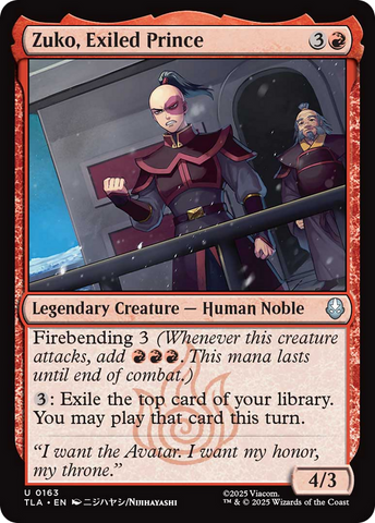 Zuko, Exiled Prince [Avatar: The Last Airbender]