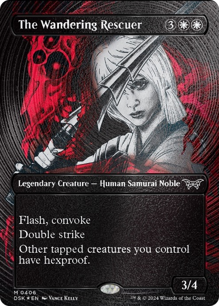 The Wandering Rescuer (Showcase) (Textured) [Duskmourn: House of Horro