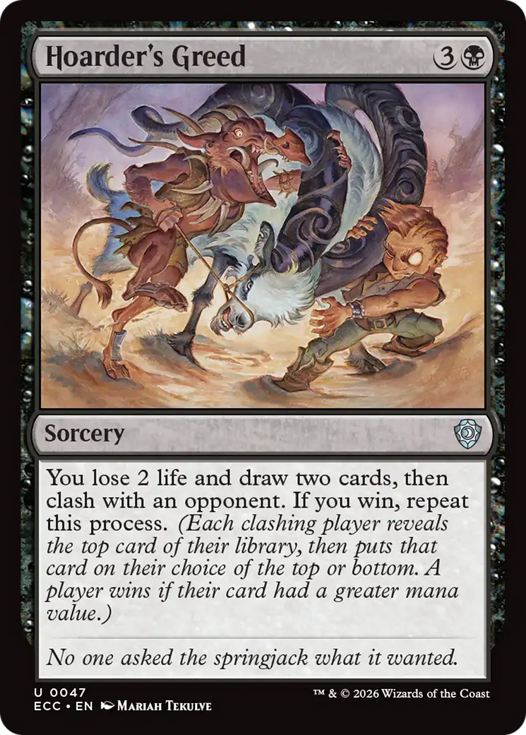 Hoarder's Greed [Lorwyn Eclipsed Commander]