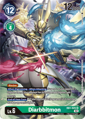 Diarbbitmon [RB1-025] (Textured Alternate Art) [Resurgence Booster]