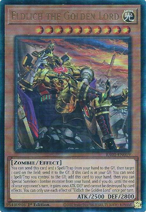 alt art yugioh cards Eldlich the Golden Lord (Alternate Art) [RA01-EN019] Prismatic Ultimat