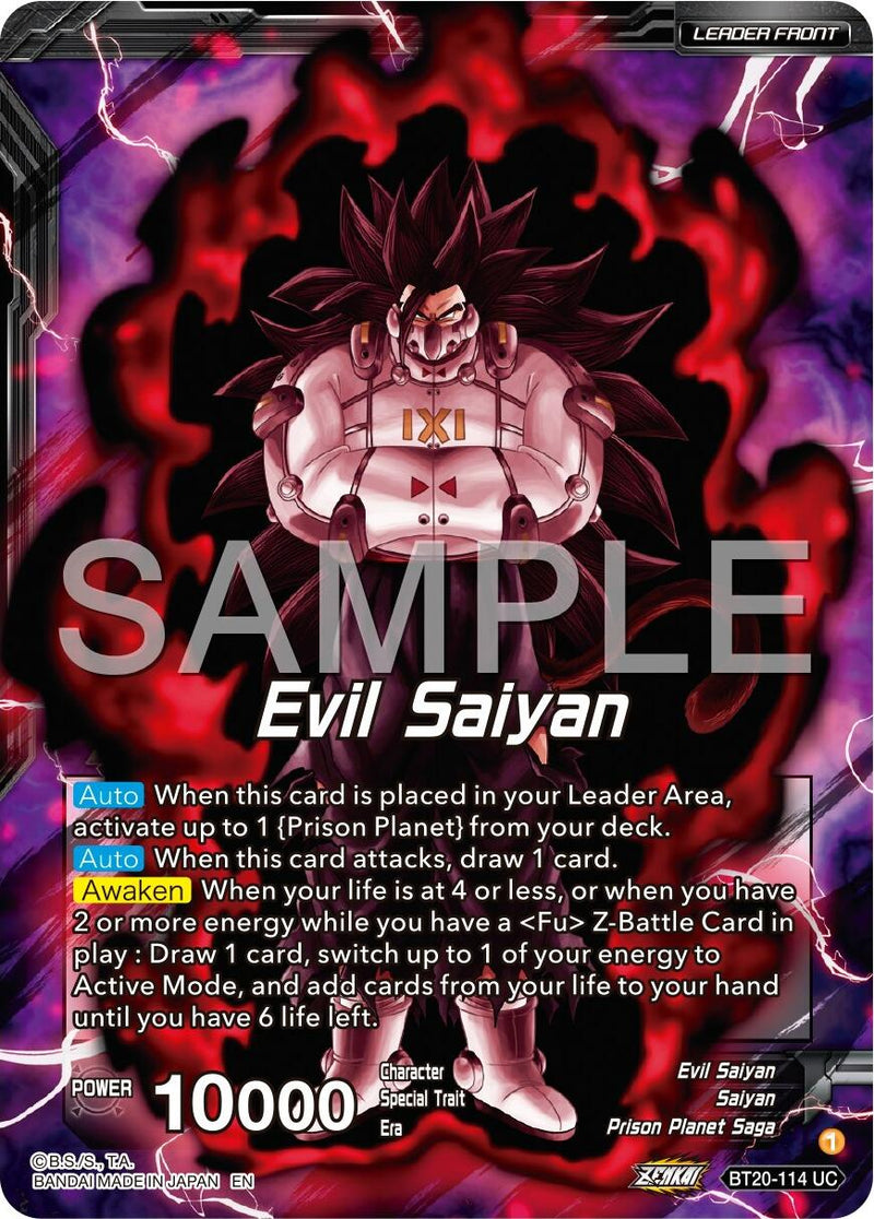 Evil Saiyan // Cumber, Maddening Force (BT20-114) [Premium 7th Anniver