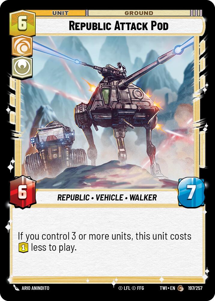 Republic Attack Pod (197/257) [Twilight of the Republic]