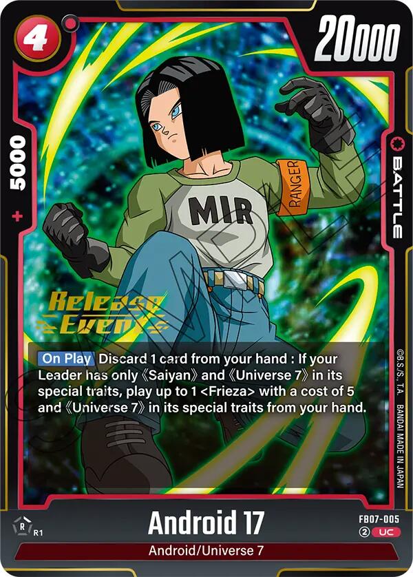 Android 17 (FB07-005) [Wish For Shenron Release Event Cards]
