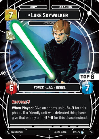 Luke Skywalker - Jedi Knight (Top 8) (178) (178) [Sector and Regional Promos: Season 1]