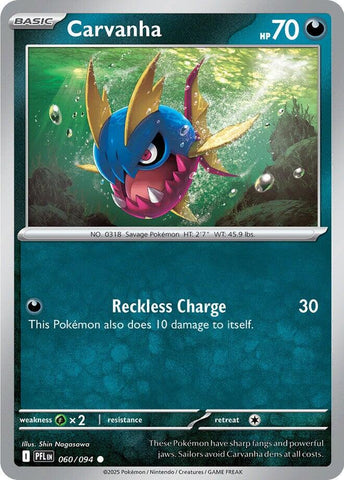 Carvanha (060/094) [Mega Evolution: Phantasmal Flames]