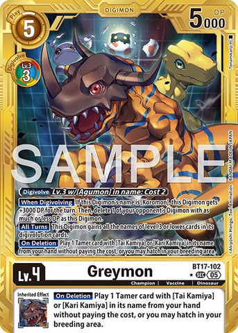 Greymon [BT17-102] (Alternate Art) [Advanced Booster Digimon Generation]