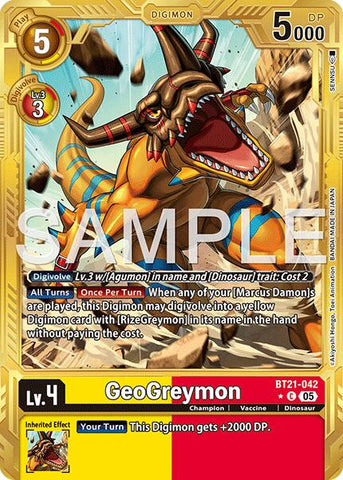 GeoGreymon [BT21-042] (Alternate Art) [Advanced Booster Digimon Generation]