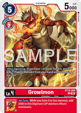 Growlmon [BT19-009] [Advanced Booster Digimon Generation]