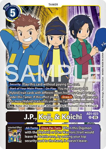 J.P., Koji, & Koichi [AD1-023] [Advanced Booster Digimon Generation]