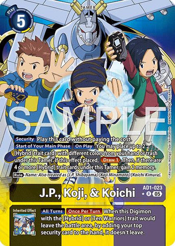 J.P., Koji, & Koichi [AD1-023] (Alternate Art) [Advanced Booster Digimon Generation]