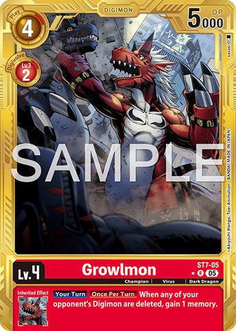 Growlmon [ST7-05] (Gold Border) [Advanced Booster Digimon Generation]