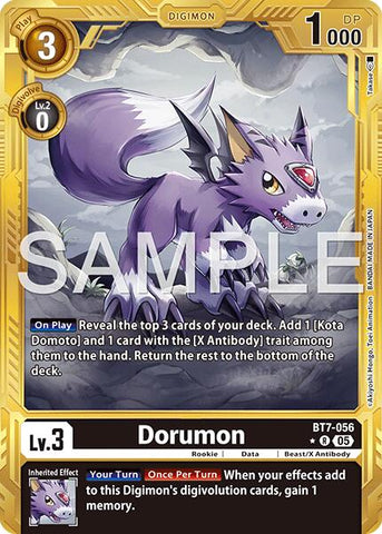 Dorumon [BT7-056] (Gold Border) [Advanced Booster Digimon Generation]