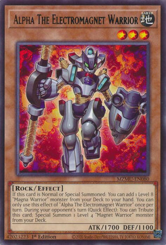 Alpha The Electromagnet Warrior [MZMU-EN080] Rare