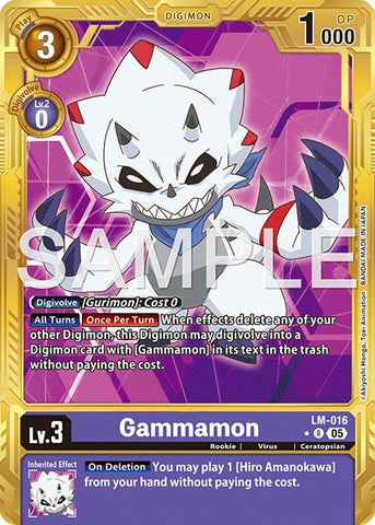 Gammamon [LM-016] (Gold Border) [Advanced Booster Digimon Generation]