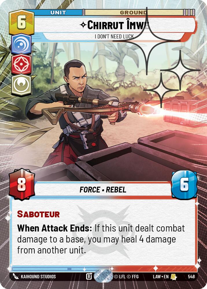 Chirrut Imwe - I Don't Need Luck (310) (Hyperspace Foil) (310) [A Lawless Time]
