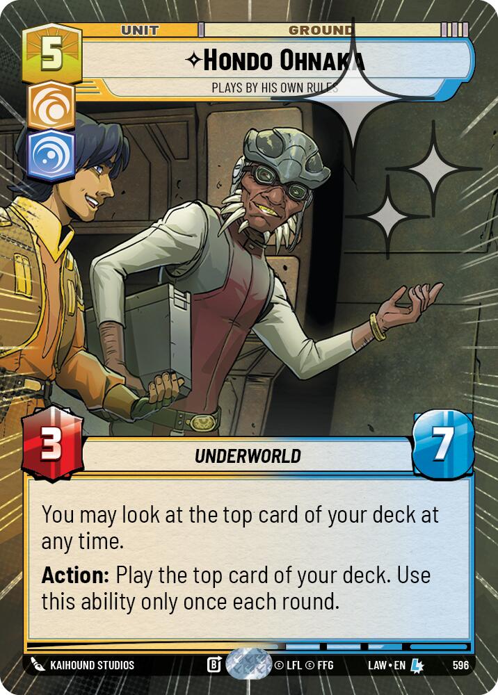 Hondo Ohnaka - Plays By His Own Rules (358) (Hyperspace Foil) (358) [A Lawless Time]