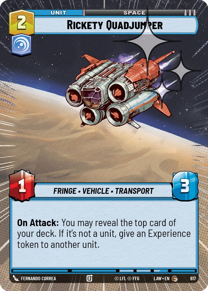 Rickety Quadjumper (379) (Hyperspace Foil) (379) [A Lawless Time]