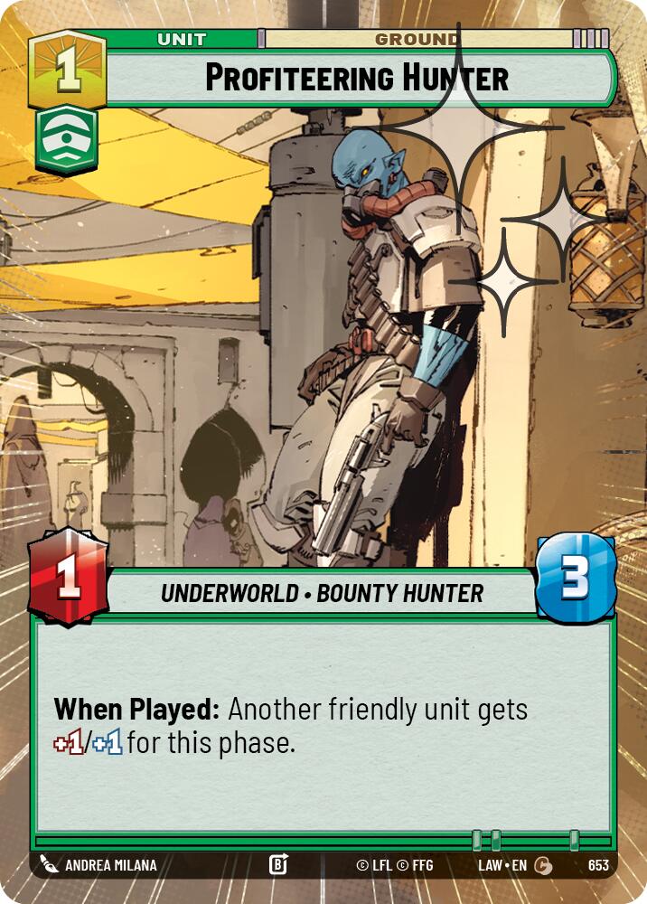 Profiteering Hunter (415) (Hyperspace Foil) (415) [A Lawless Time]