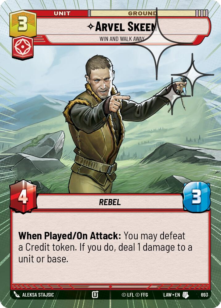 Arvel Skeen - Win and Walk Away (455) (Hyperspace Foil) (455) [A Lawless Time]