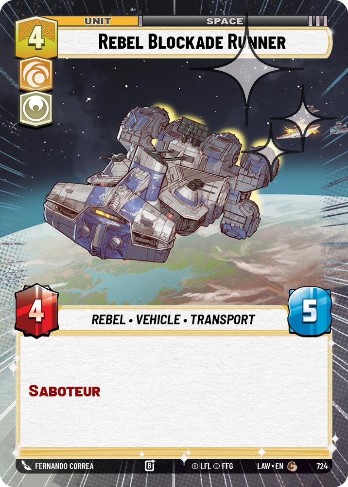 Rebel Blockade Runner (486) (Hyperspace Foil) (486) [A Lawless Time]