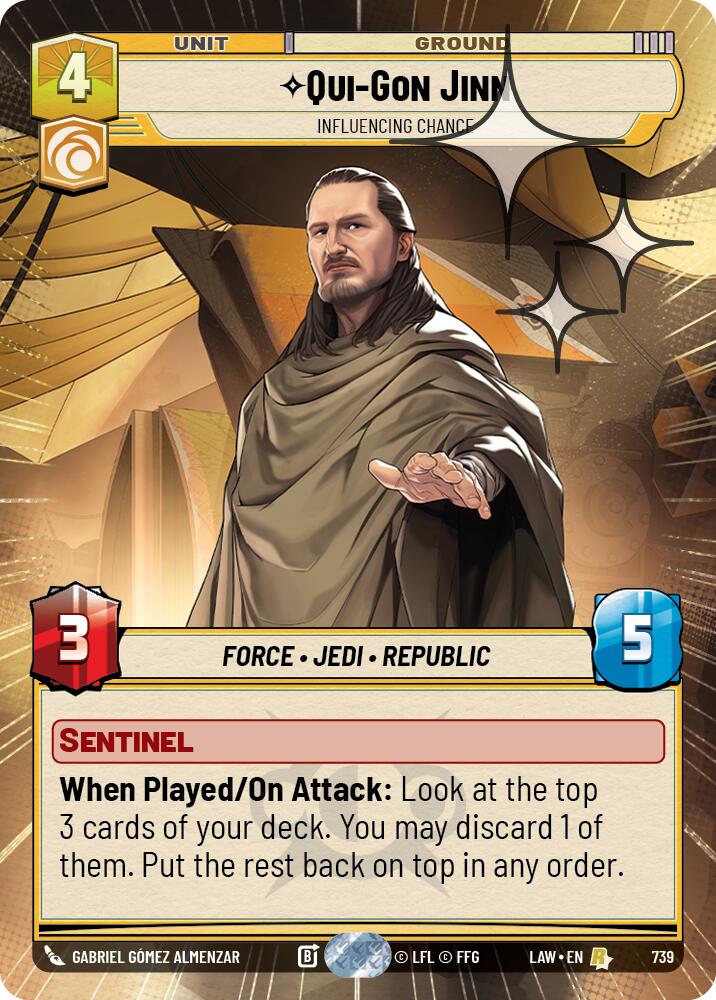 Qui-Gon Jinn - Influencing Chance (501) (Hyperspace Foil) (501) [A Lawless Time]