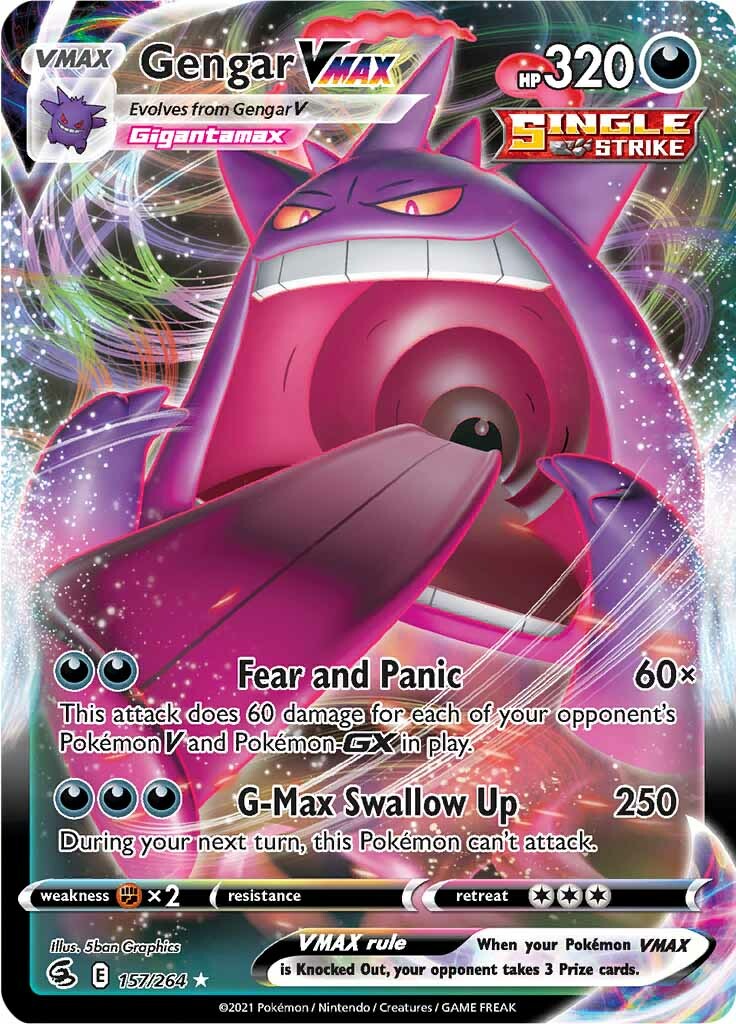 pokemon set with 264 cards Sidney 264/264 Full Art Ultra Rare Fusion Strike Pokemon TCG NM