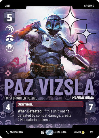 Paz Vizsla - For a Brighter Future (832) (Prestige Foil) (832) [Ashes of the Empire]