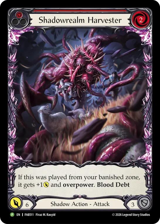 Shadowrealm Harvester (Red) [FAB511] (Promo)  Rainbow Foil