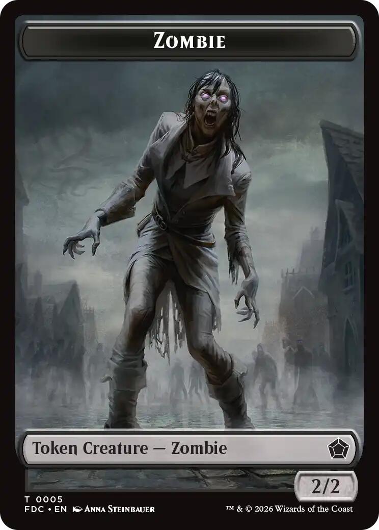 Zombie // The Monarch Double-Sided Token [Foundations Commander Tokens]