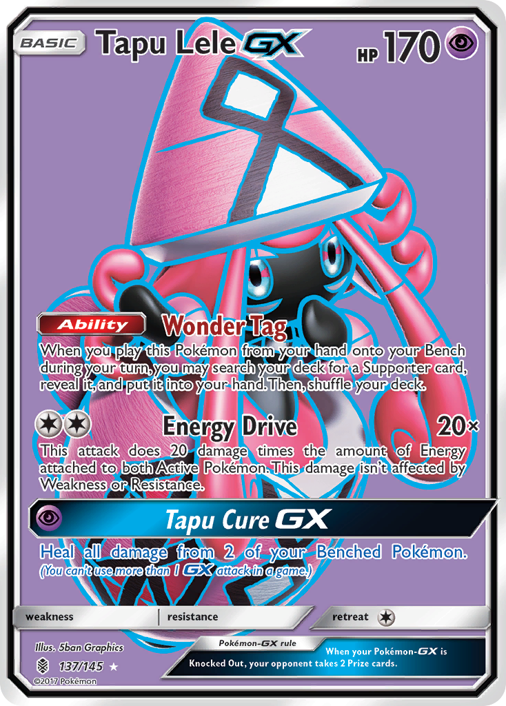 tapu lele pokemon card price GX 137/145 - Full Art - Guardians Rising - NM/M style setup or your main portfolio Tapu Lele GX (137/145) [Sun
