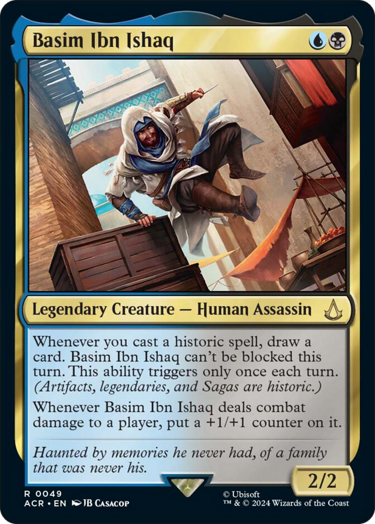 assassins creed cards mtg Basim Ibn Ishaq [Assassin's Creed]