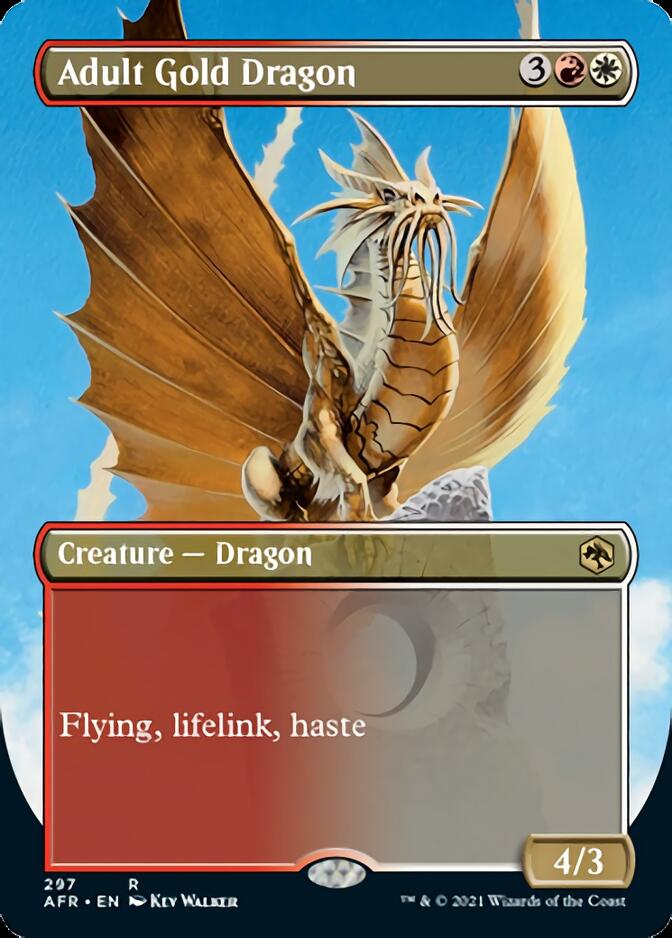Adult Gold Dragon (Borderless Alternate Art) [Dungeons & Dragons: Adve