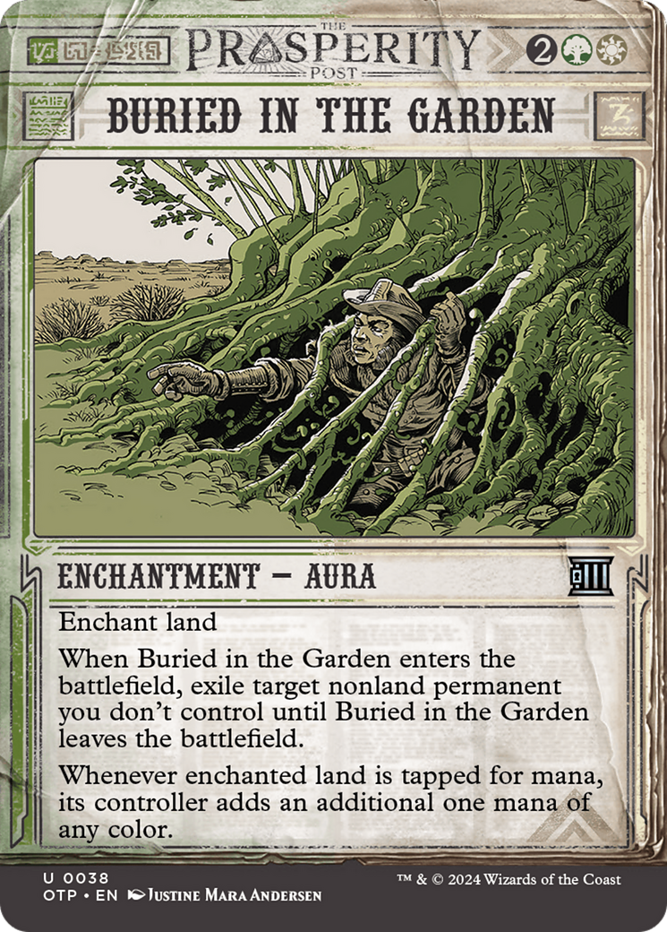 mtg prosperity post cards MTG Buried in the Garden - Breaking News Prosperity Post OTP 0038 NM/Mint