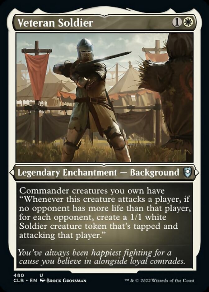 Veteran Soldier (Foil Etched) [Commander Legends: Battle for Baldur's