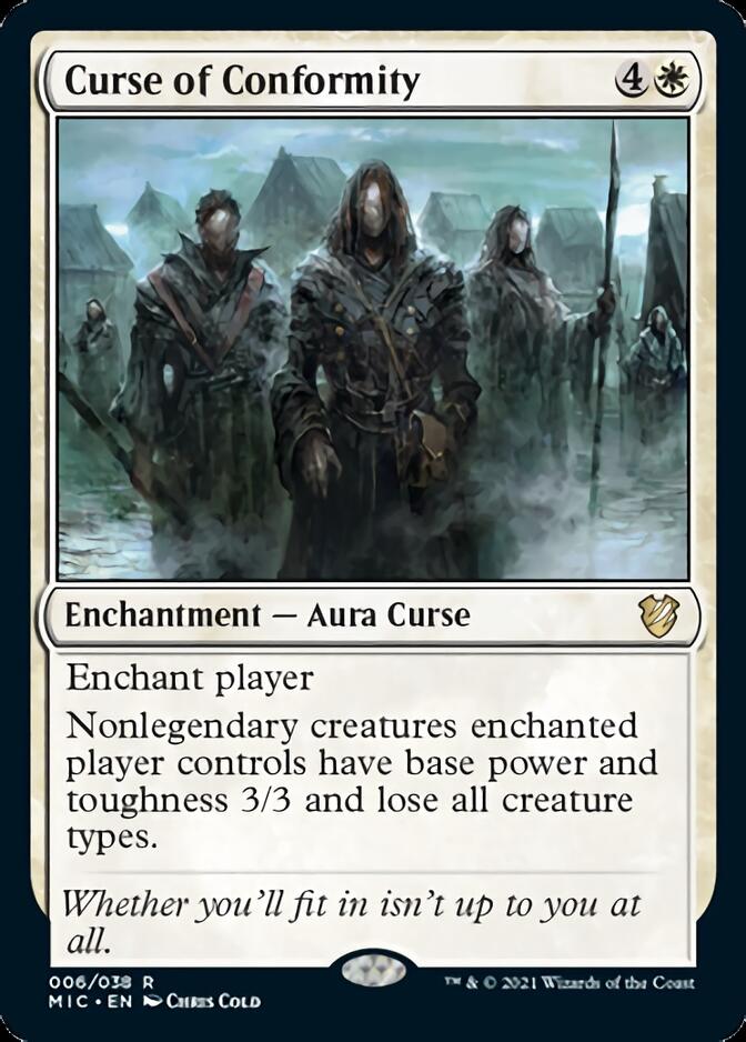 mtg black aura cards Curse of Conformity [Innistrad: Midnight Hunt Commander]
