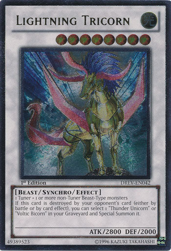 thunder yugioh cards Lightning Tricorn [DREV-EN042] Ultimate Rare