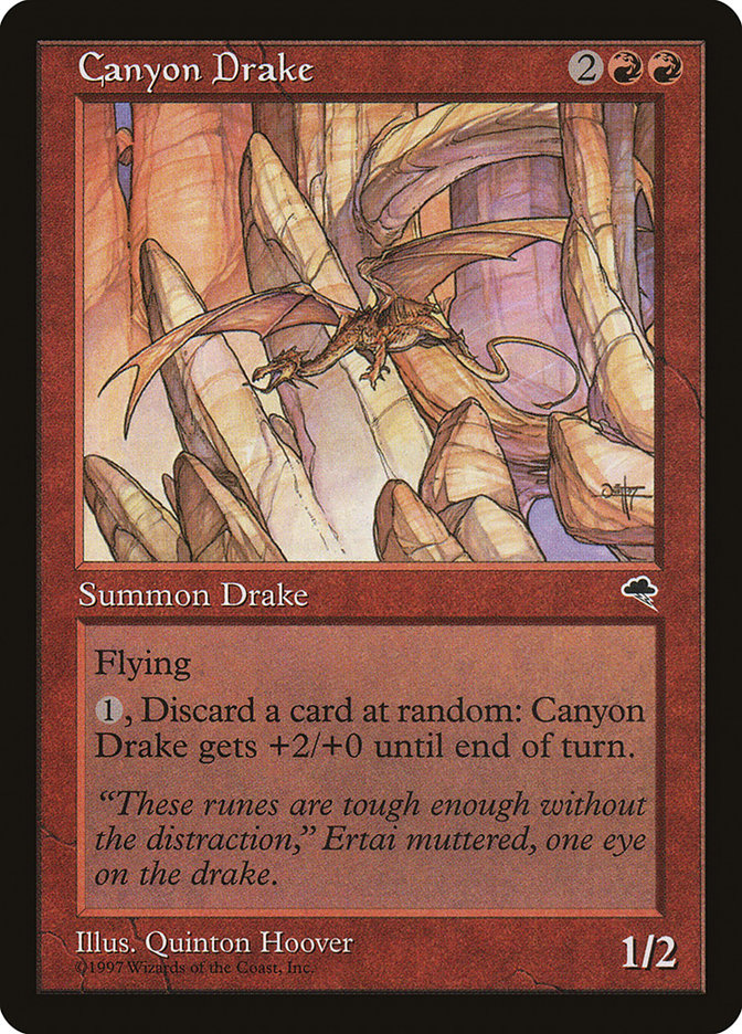 mtg drake cards Canyon Drake [Tempest]