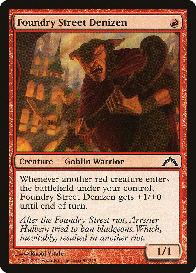riot mtg cards Foundry Street Denizen [Gatecrash]