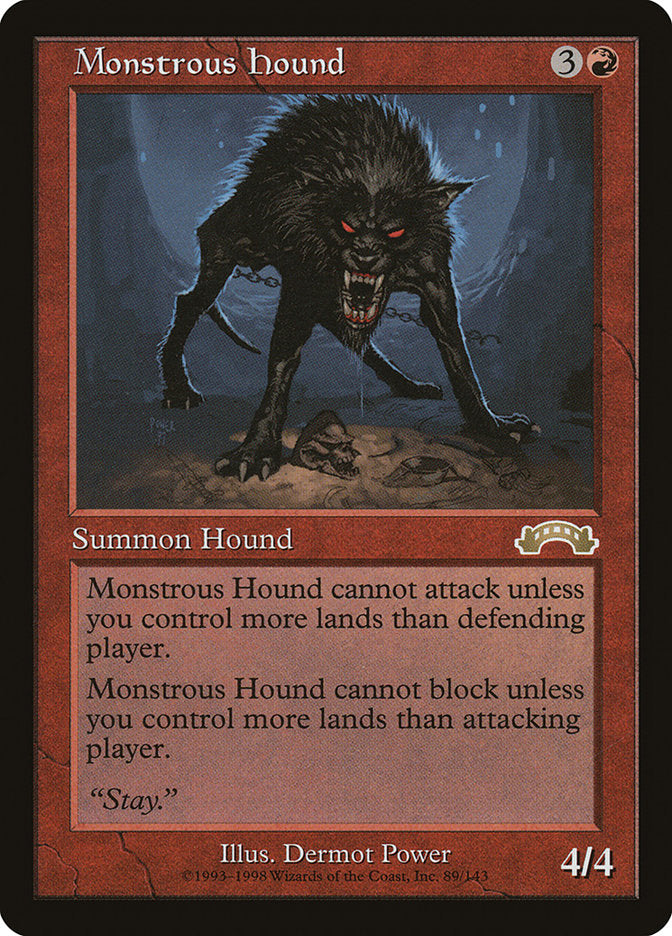 hound cards mtg Monstrous Hound [Exodus]