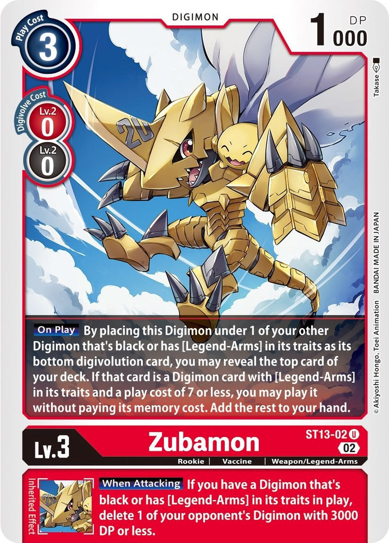 digimon card game black starter deck Zubamon [ST13-02] [Starter Deck: Ragnaloardmon]