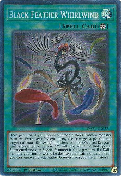 yugioh blackwing spell cards Yu-Gi-Oh! - Black Whirlwind (RGBT-EN051) - Raging Battle - 1st Edition up monster your opponent controls Blackwing from Darkwing Blast Source: